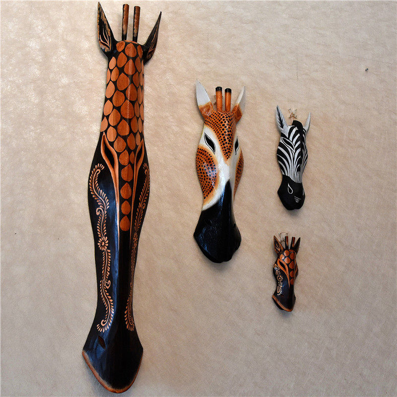 Badminton Indonesia - Figura Decorativa de Madera Tallada Vintage,