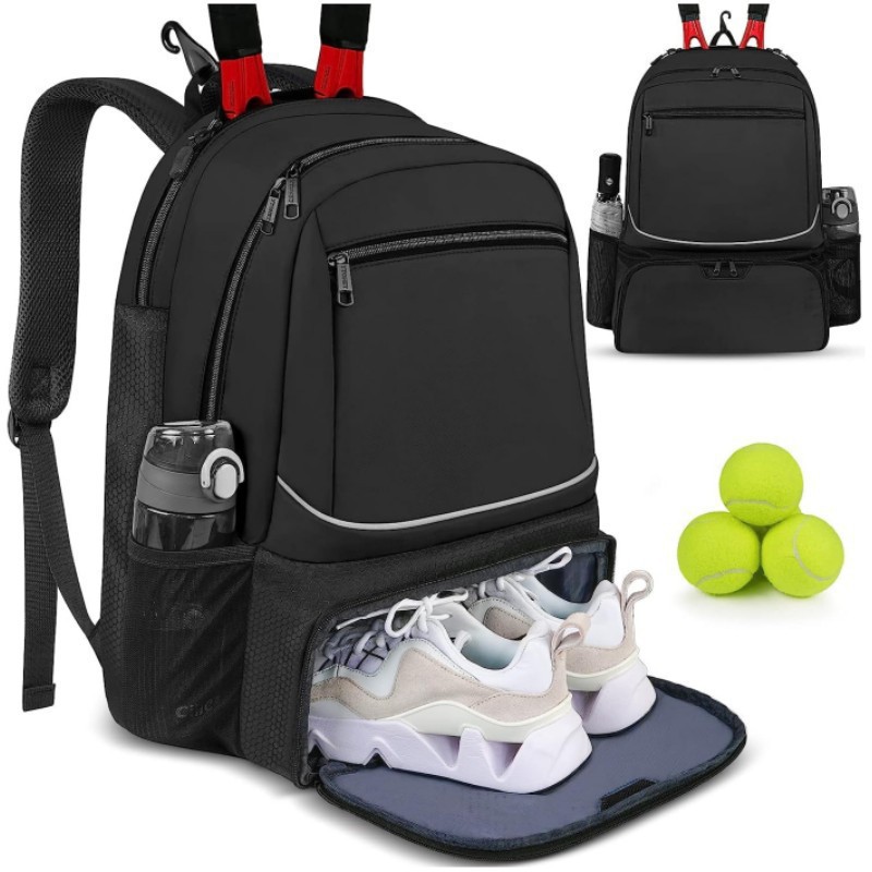 Badminton Vs Tennis - Mochila de tenis de gran capacidad,