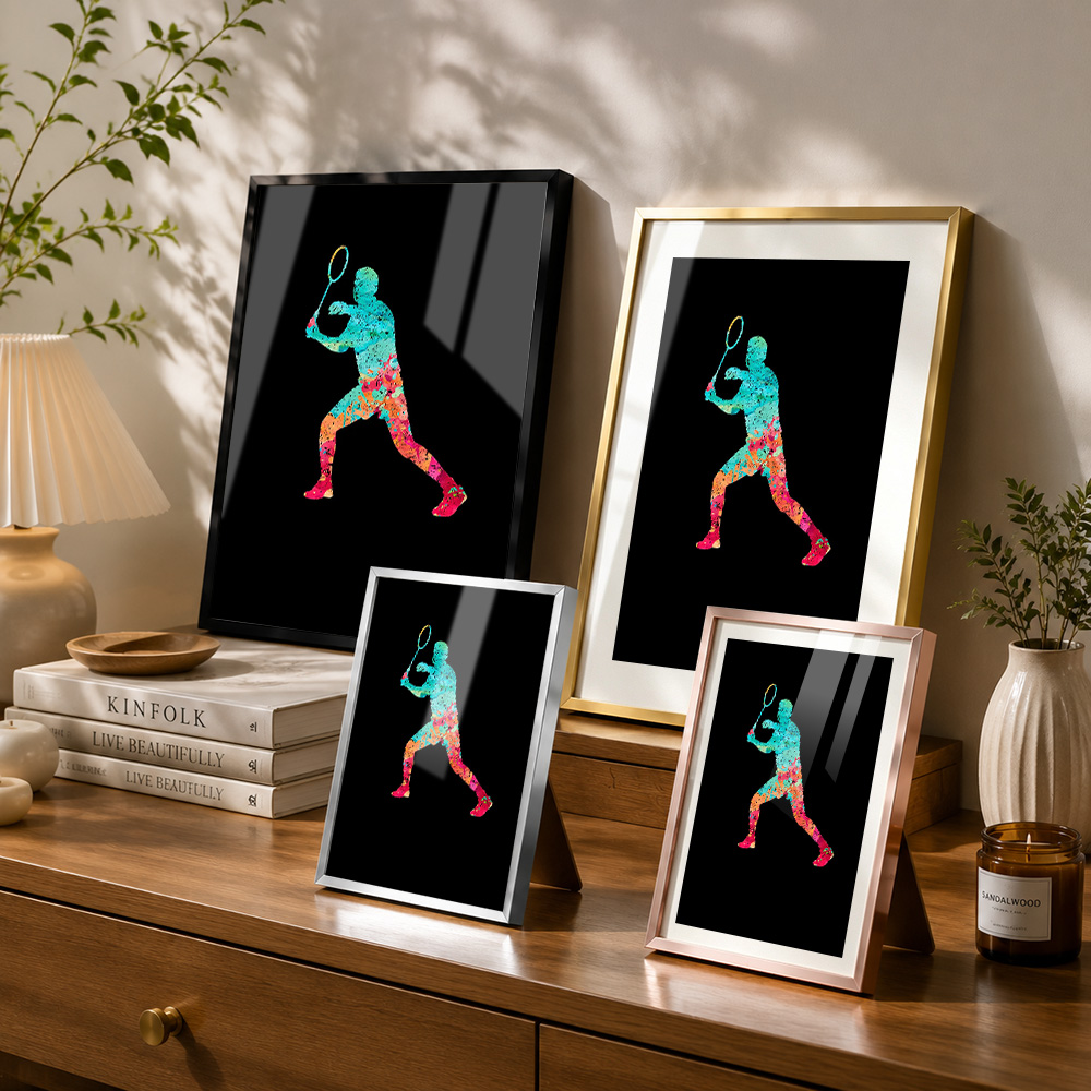 Póster de bádminton con marco  - Badminton Foto reseña y precio