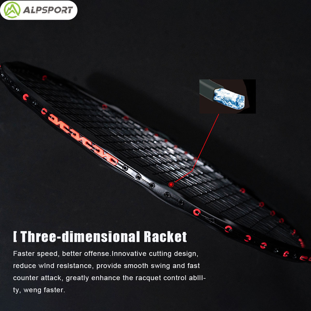 Alpsport MH-V5 5U 75g Ondulado - Badminton Photo reseña y precio