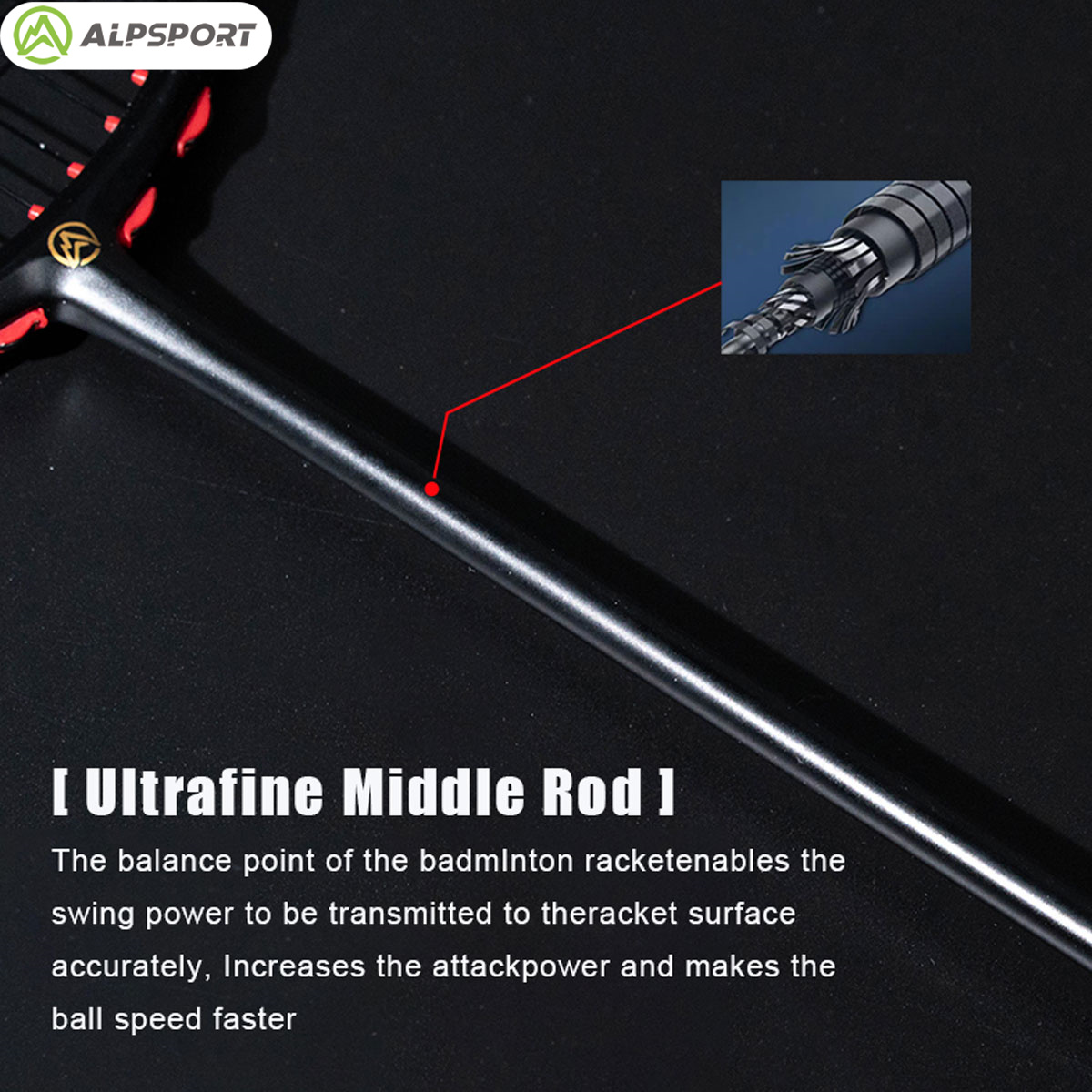 Alpsport MH-V5 5U 75g Ondulado - Badminton Photo reseña y precio
