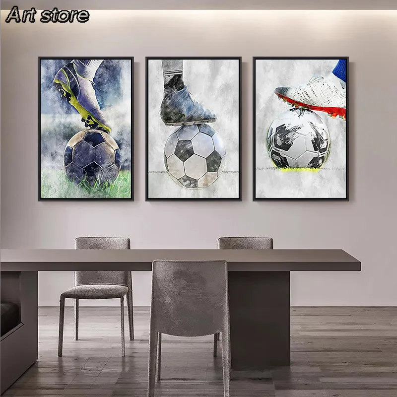 Póster de baloncesto y fútbol, - Badminton Zone reseña y precio